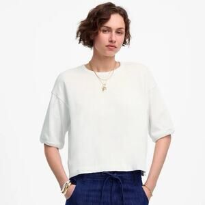 NWT Madewell Relaxed Boxy Tee White Size XS